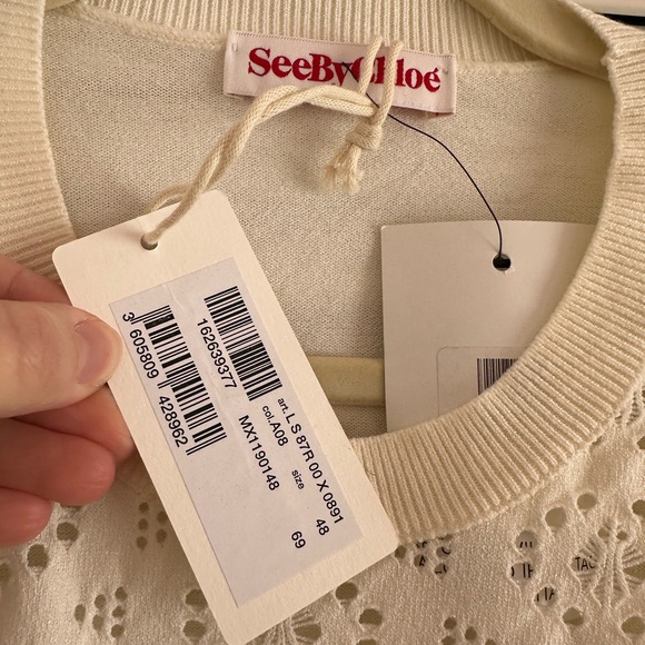 See by Chloé Cream Eyelet Dress - Picture 3 of 5